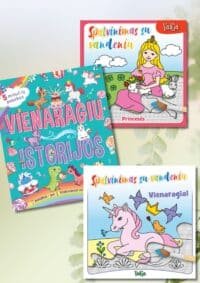 Spalvinimas su vandeniu. Vienaragiai + Princesės + Vienaragių istorijos. 5 minučių pasakos