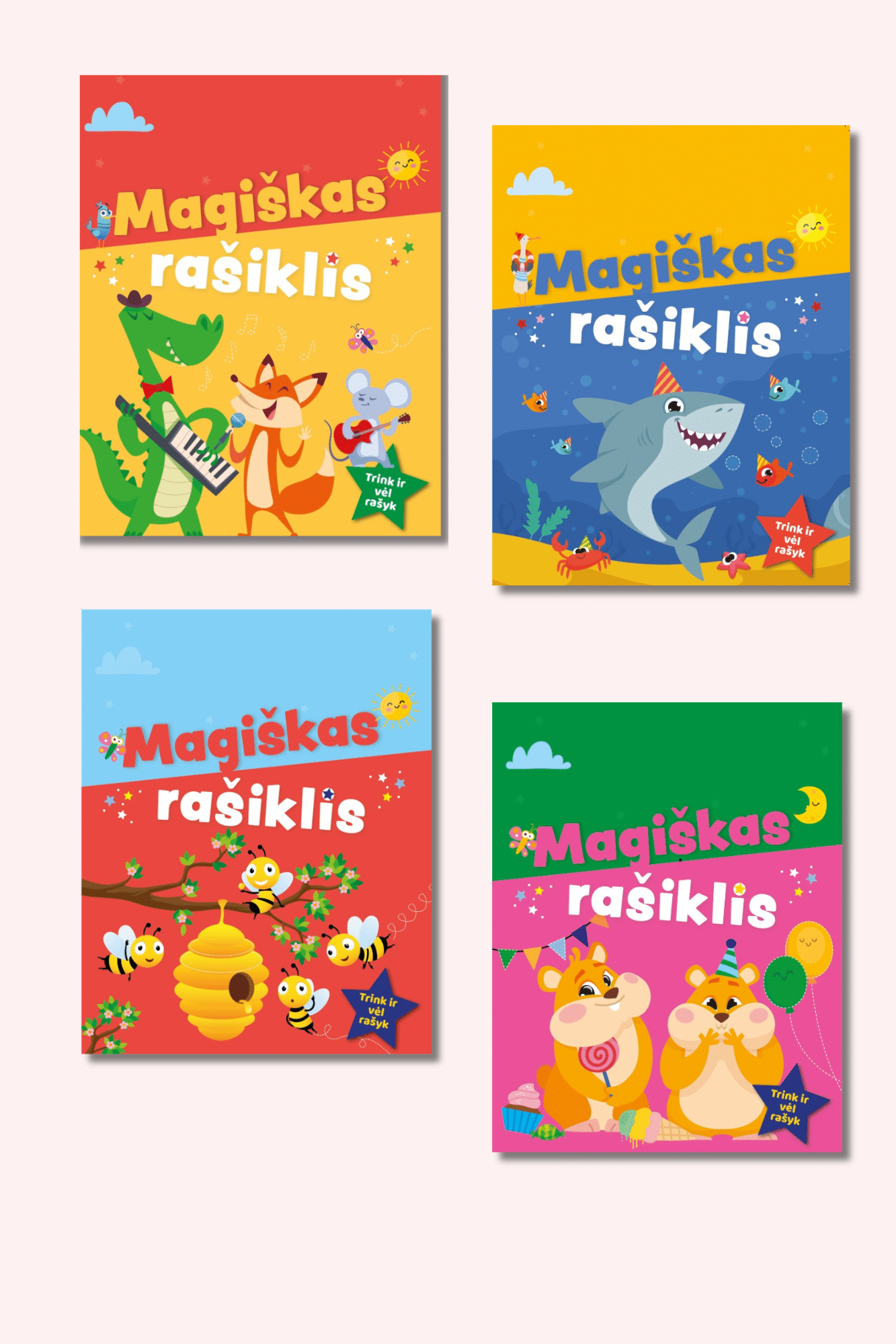 Magiškas rašiklis. Trink ir vėl rašyk (Keturių knygelių komplektas)
